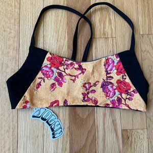 NWT JOLYN Holden S Fixed Back Bikini Top Le Bloom Print